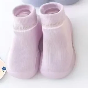 Infant First Walking Shoes Anti Slip Rubber Sole Non Slip Safety Design Basic Essential Style Suitable for Boys & Girls