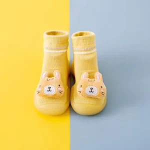 Infant First Walking Shoes Anti Slip Rubber Sole Skin Friendly Material Everyday Casual Look for Babys