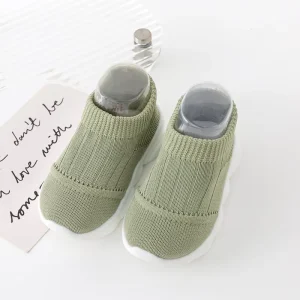 Infant First Walking Shoes Anti Slip TPE Sole Skin Friendly Material Newborn Shoes in Simple Classic Design for Toddlers
