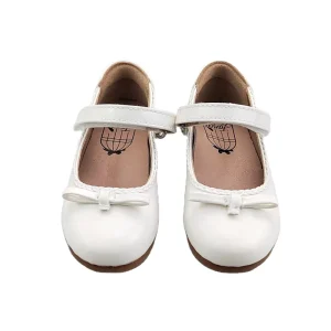 Infant Girls Hard Sole Mary Jane Flats Bowknot Princess Wedding Dress Style Pre Walker Light Stock Shoes for Summer Winter