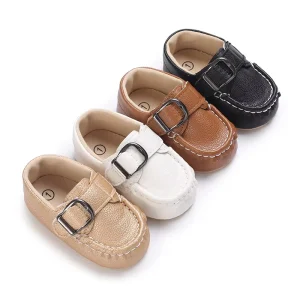 Infant Leather Loafer Shoes Breathable and Flexible First Walker Slip Ons Baby Shoes