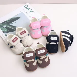 Infant Newborn Baby Boy Girl Shoes Anti-slip Iron Buckle Frosted Leather Peas Shoes for Baby Boy Soft Sole Moccasins