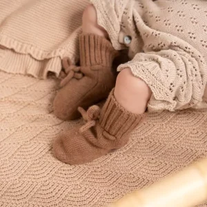Infant Newborn Knitted Baby Sock Shoes 100% Merino Wool Baby Booties for Newborn 0 to 3 Months