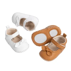 Infant Princess Toddler Girls’ Bow Mary Jane Soft Sole Shoes for Summer Parties EVA Insole