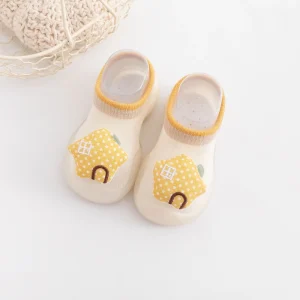 Infant Toddler First Walker Casual Shoes Unisex Breathable Cotton Blend Non-Slip TPE Outsole Lightweight Comfortable Sock Style