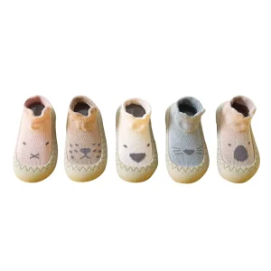 Infant Toddler Spring Summer Comfortable TPR Sole Socks Shoes Baby Boys Girls Non-Slip Floor Shoes Kids Walking Shoes