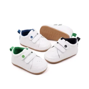 Infant Toddler Trend Solid Color Soft Rubber Soled Baby Shoes Non slip Baby Casual Walking Shoes