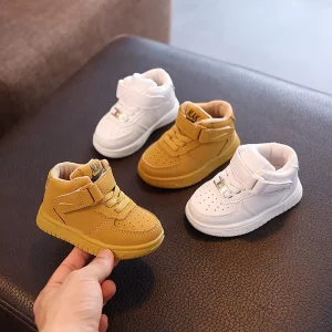 Infant Walking Footwear for Children New Design White High Top Sneakers Boys Casual Baby Sports Shoe Children