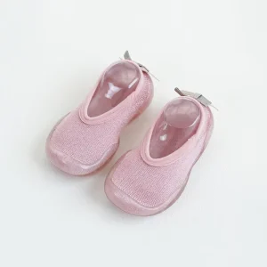 Infants Toddlers Boys Girls Non Slip Slip On Rubber Upper Soft Sole Lightweight Casual Shoes Cotton Lining Spring Autumn 0-6m