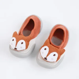 Infants Toddlers Boys Girls Non Slip Slip On Rubber Upper Soft Sole Lightweight Casual Walking Shoes Cotton Lining Spring Autumn