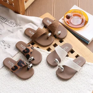 Ins Popular Summer Kids Fashion Shoes Outwear Korean Style Holiday Sandals for Girl