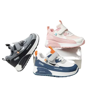 JHT Autumn Summer Children’s Running Sneakers Boys Girls Casual Primary School Shoes Soft Bottom Slip On Closure Lighted EVA