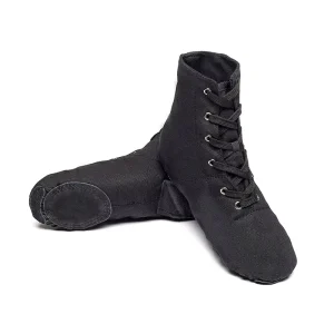 Jazz Dance Boots with Lace up Split Sole Dance Shoes Modern Dance Practice Shoe for Women and Men