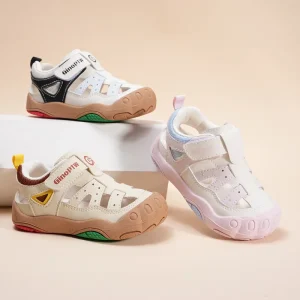 Junior Summer Breathable Sandals Toddler Children’s Open-Toe Sandals Anti-Slip Fashion Sandals for Children Walking
