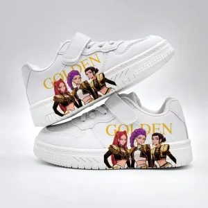 K pop Witcher New Girls’ Shoes Three Sisters Velcro Sneakers Trendy White Sneakers UV Printing