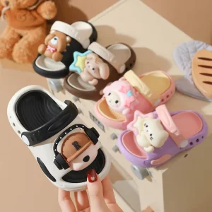 Kawaii Cute Anti Slip Sandal Children’s Home Bathroom Bathing Outdoor Slippers Kids Toys for Girls Cinnamoroll Cartoon Mules
