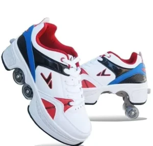 Kick Wheel Shoes Adult and Children Kick Out Roller Skate Shoes With 4 Wheels