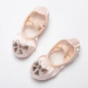 Kid Girls Canvas Dance Shoes for Ballet Wear