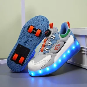 Kid Sneakers Led Roller Skates Shoes With Wheel Light up Rechargeable Roller Sneakers for Girl Boys Children Gift