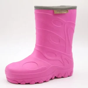 Kid Waterproof Boots With Reinforced Toe Easy Pull Handles Odor Resistance for Daily Outdoor Activities EVA Wellington