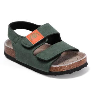 Kid friendly Hook & Loop Closure Upper Children Kids Boys Summer Sandals Cow Leather Insole with Soft Cushion