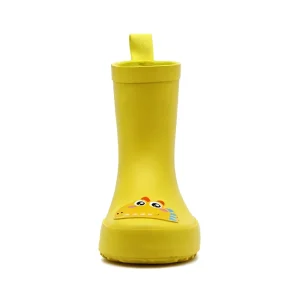 Kids 3D Dinosaur Rubber Rain Boots Waterproof Non Slip Toddler Wellies Lightweight Cartoon Dinosaur Spine Pull Tab Rain Shoes