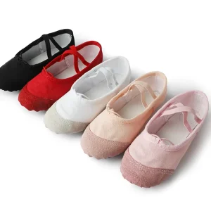 Kids Adult Ballet Dance Shoes Soft Sole Professional Practice Training Shoes for Girls Boys Canvas & Cotton Lining