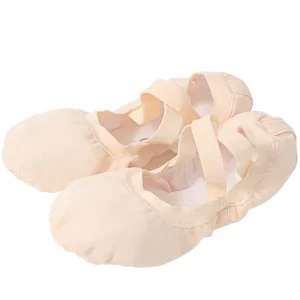 Kids Adult Elastic Shoelaces Ballet Shoes Girls Women Indoor Canvas Dance Shoes