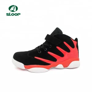 Kids Air Sport Shoes Boys Sneakers Comfortable Mesh Fabric Lace up Basketball Shoes