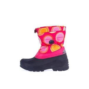 Kids Ankle-Height Winter Boots Snow Fur Lining Waterproof Anti-Slip Breathable Thermal Oxford Outsole for Autumn