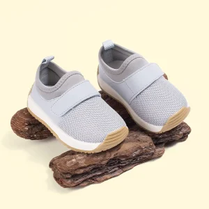 Kids Anti Slip Pink Grey Mesh Shoes Casual Sport Sneakers Flat Shoes for Boys and Girls