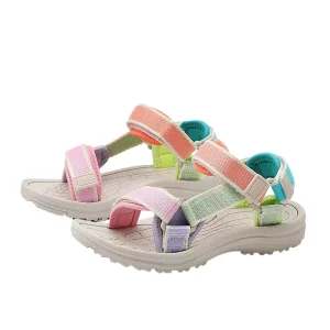 Kids Antiskid Outdoor Walking Shoes Unisex Children Beach Sandals Casual Summer Child Colorful Sport Stretch Fabric EVA Midsole