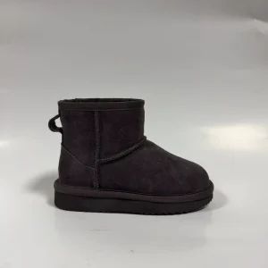 Kids Autumn Winter Snow Boots Water-Resistant Cow Suede Upper Faux Fur Lining Insole EVA Sole Warm Barefoot Anti-Slip Short Boot