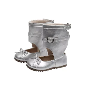 Kids Baby New Fashion Ballet Style Boots Korean Style Girls’ Bow Princess Shoes Children’s Casual Trendy Short Boots
