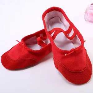 Kids Ballet Dance Shoes Canvas Split Sole Slippers Women Soft Flat Ballerina Shoes Girl for Dancing