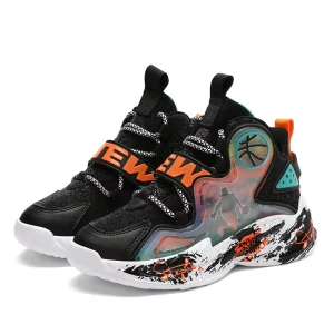 Kids Basketball Shoes Outdoor Air Sneakers Wear Resistant Shoes Breathable Shoes for Boys