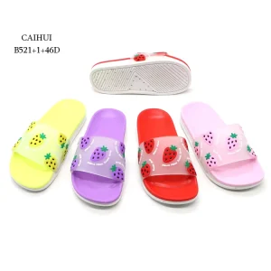 Kids Beach Sandals Slippers Girls PVC Cute Pattern Children Fruit Cartoon Slide Slipper