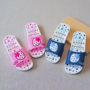 Kids Beach Sandals Slippers Girls PVC Cute Pattern Children Fruit Cartoon Slide Slipper for Children
