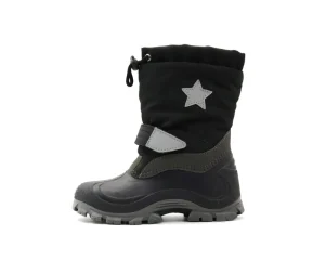 Kids Black Thermal Waterproof Winter Light Weight Unisex Children Snow Boots