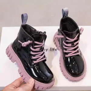 Kids Boots Winter Kids Chelsea Boots Genuine Leather for Boys Snow Boots Solid Winter Shoes Age 11