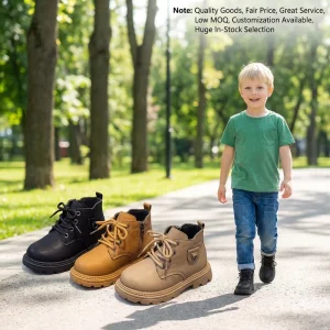 Kids Boys Martin Boots Soft Sole Low Ankle Short Boots Toddler Casual Shoes
