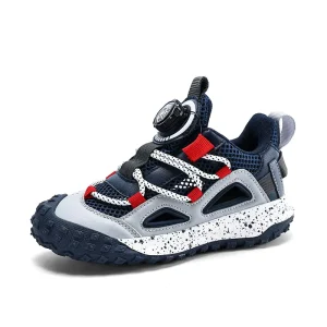 Kids Boys Shoes Sports Cut-out Light Weight Breathable Quick Lace Girls Boys Walking Sneakers OEM