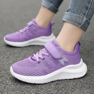 Kids Breathable Mesh Upper Non-Slip Running Shoes for Boys and Girls, Four Seasons