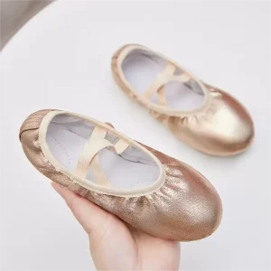Kids Canvas Crystal Baby Dancing Special Classical Practice Body Ballet Cat’s Paw Shoes