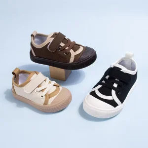 Kids Canvas Shoes Breathable Comfortable Sneakers for Boys Girls Autumn Outdoor Travel Back to School Gift 3 Colors