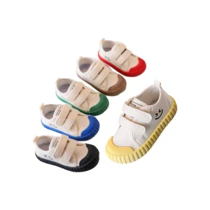 Kids Canvas Shoes Soft Bottom Fashion Kids Casual Sports Running Shoe Non Slip Toddler Flat Sneakers