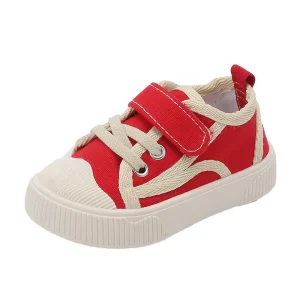 Kids Canvas Sneakers Black Solid Color Casual Soft Princess Shoes for Girls Lightweight Daily Footwear Plastic TPR for Summer