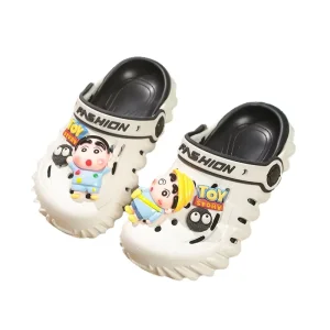 Kids Cartoon Bear Clogs Cute Comfortable Soft Slippers Children Hole Shoes Boys Girls Summer Sandals Unisex Garden Shoes