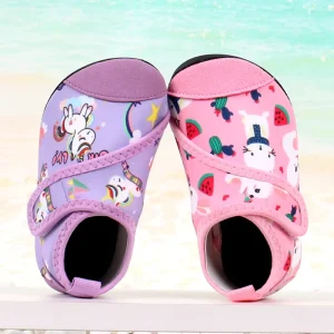 Kids’ Cartoon Print Beach Shoes & Socks Outdoor Quick Drying Non Slip Sandals for Tide Pooling & Swimming for TPR Material