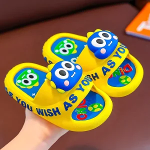 Kids Cartoon Slippers Summer Spring Hotel Use Boys and Girls Indoor Non Slip Deodorant Breathable